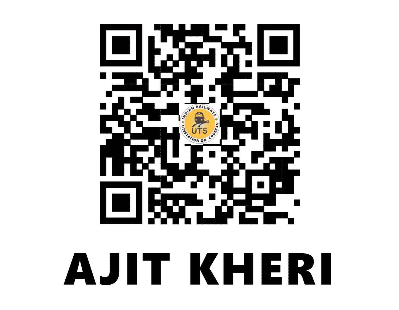 UTS QR Code for AJIT KHERI - AJKI (WR - MADHYA PRADESH)